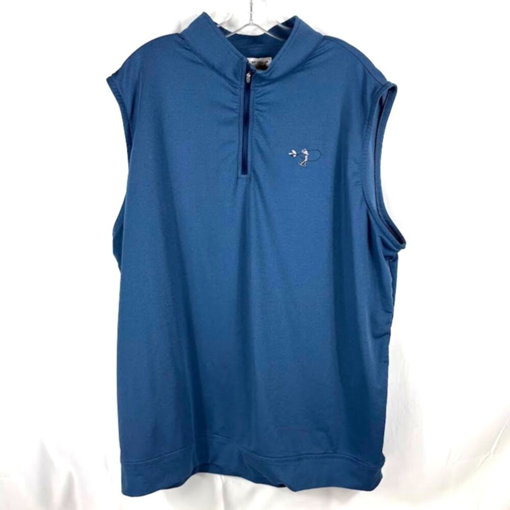 PETER MILLAR 2XL XXL 1/4 Zip Sleeveless Sweater Vest Golf